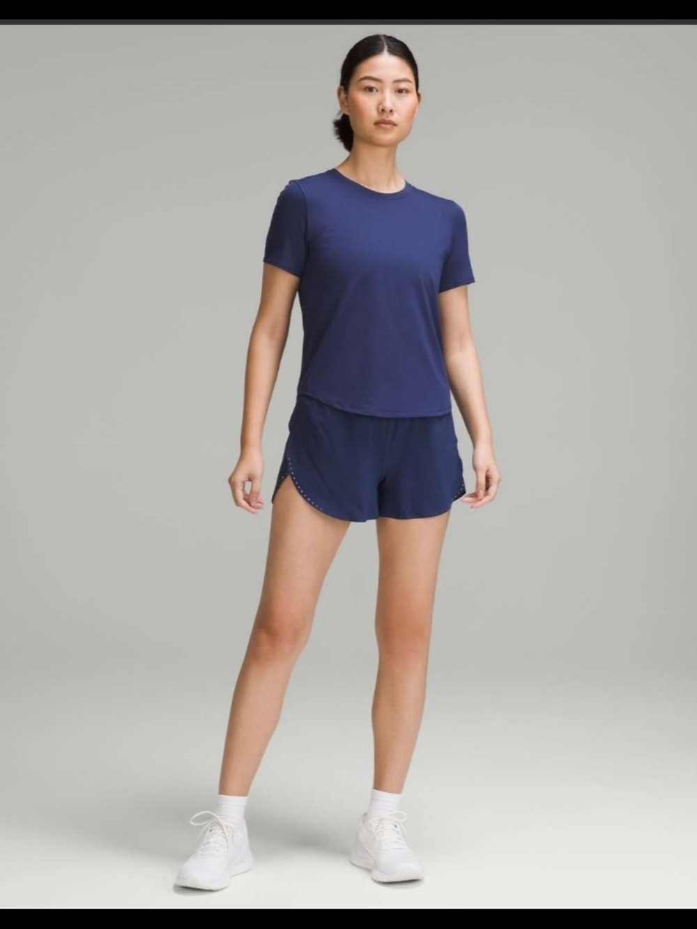Lululemon Fast and Free Reflective High-Rise Classic-Fit Short 3"Night Sea M NWT